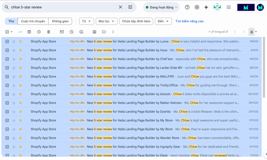 Chloe Phung Shopify 5 star