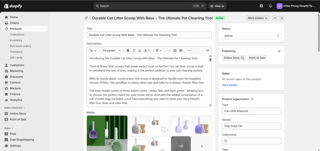 Shopify-product-description