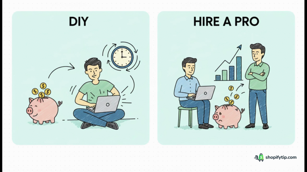 shopify-website-cost-DIY-vs-hire-professional