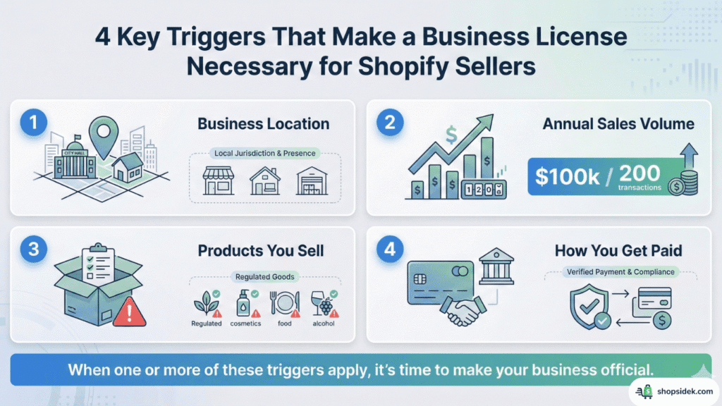 4 Key Triggers That Make a Business License Necessary for Shopify Sellers
