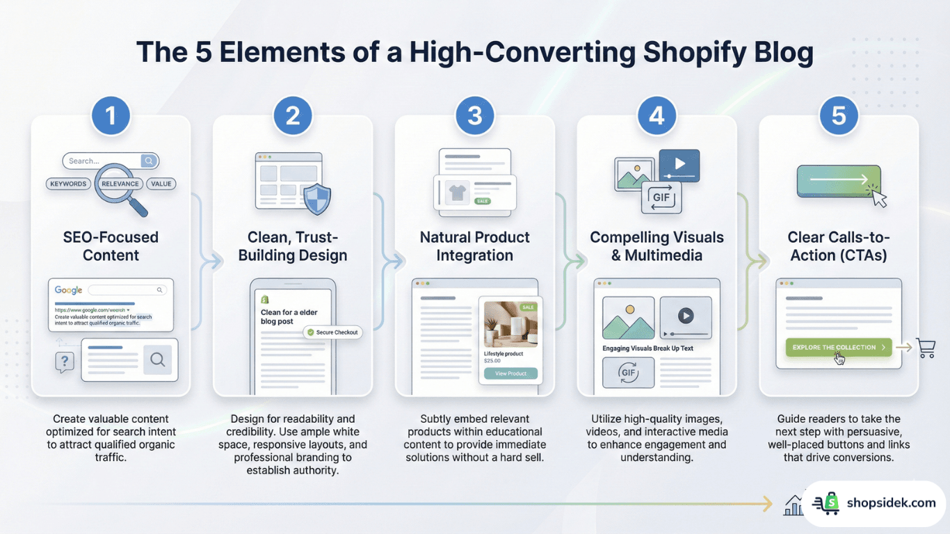 5 Elements of a High-Converting Shopify Blog