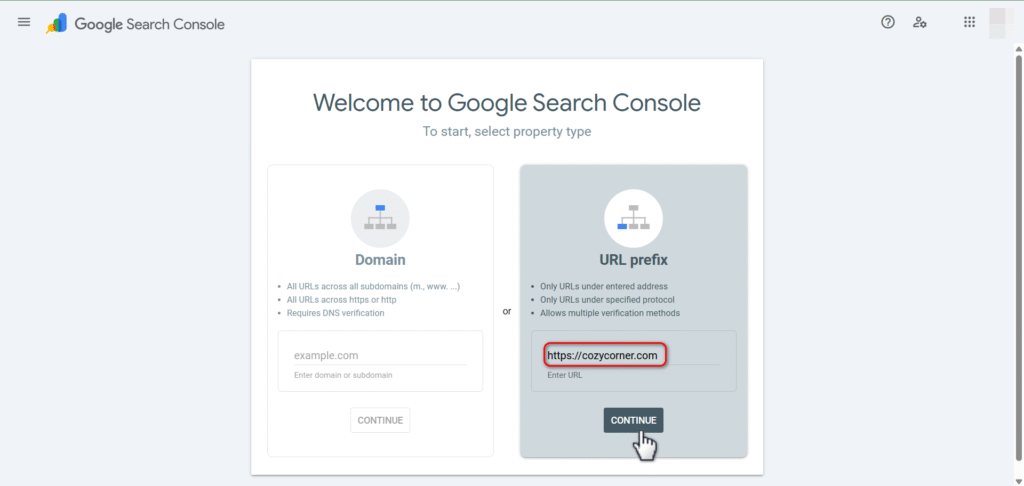 Add property to GSC by URL prefix, how to get shopify page at front page of google