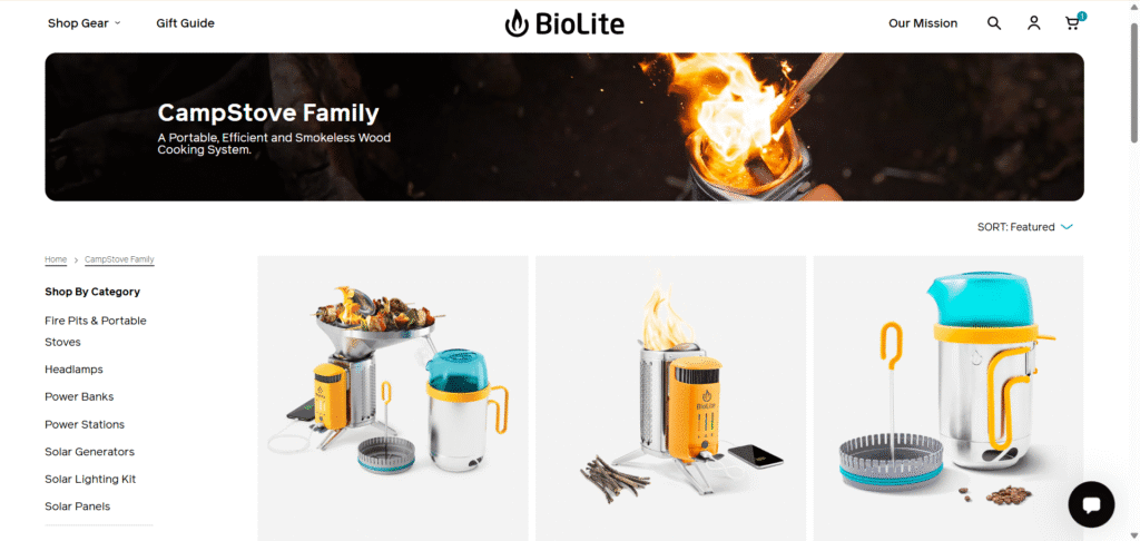 BioLite Shopify dropshipping store example