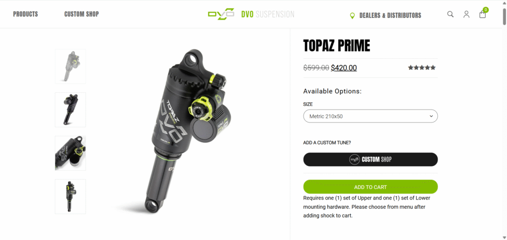 DVO Suspension custom shop