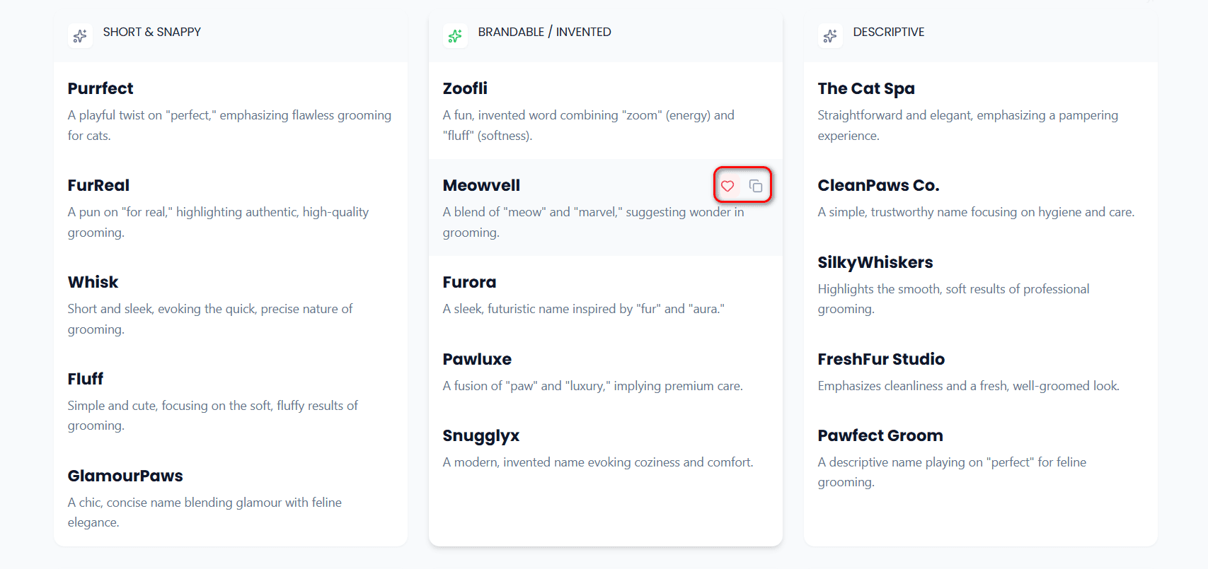 Save and copy fav Shopify store name