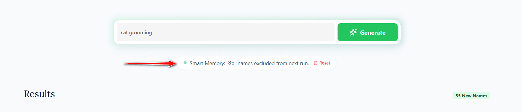 Shopify name generator smart memory