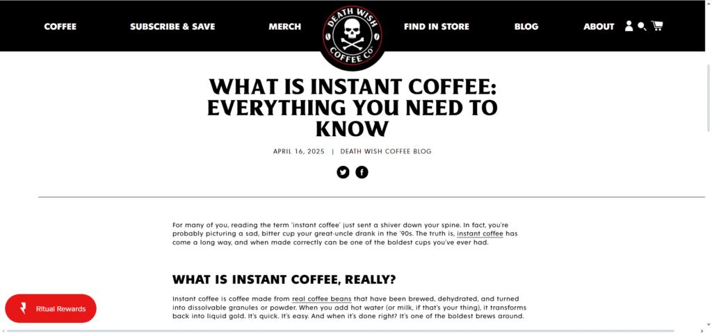 Shopify blog examples