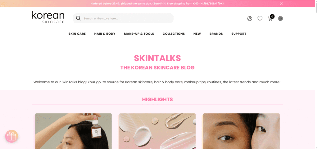 Shopify blog examples