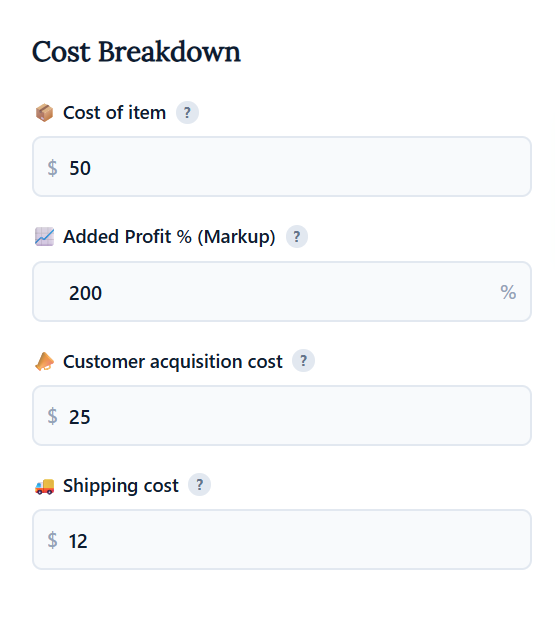 shopify profit margin calculator cost breakdown