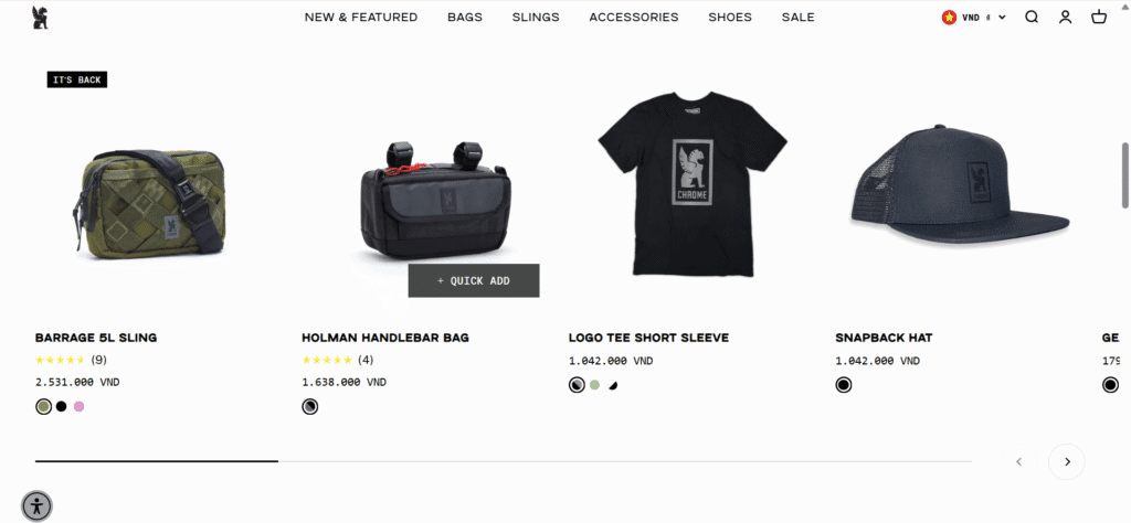 Chrome Industries Impact theme store