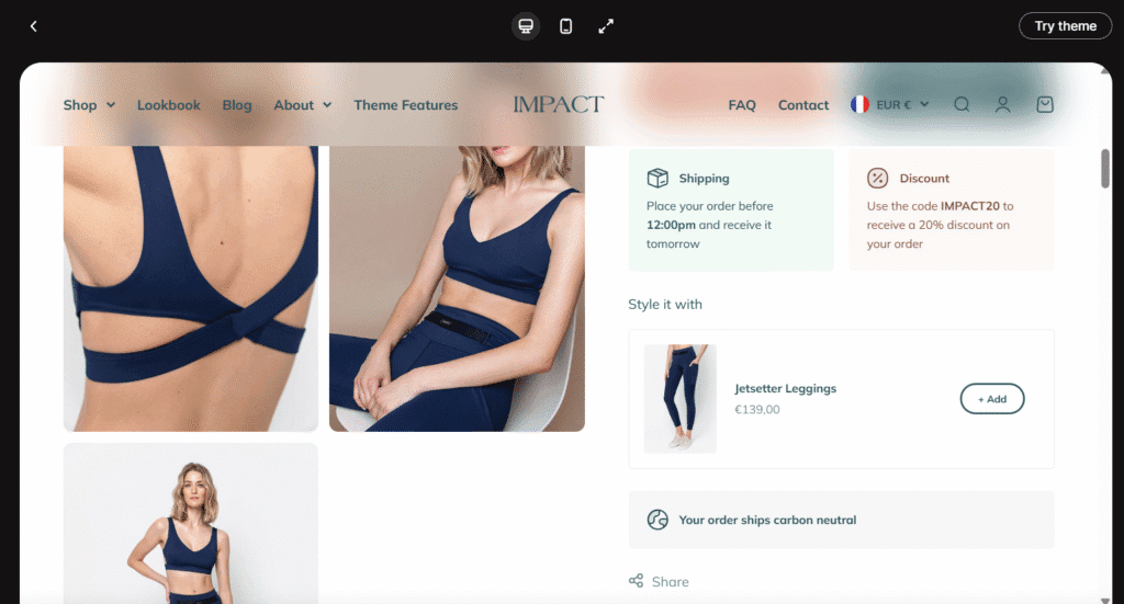 Cross-selling Impact theme