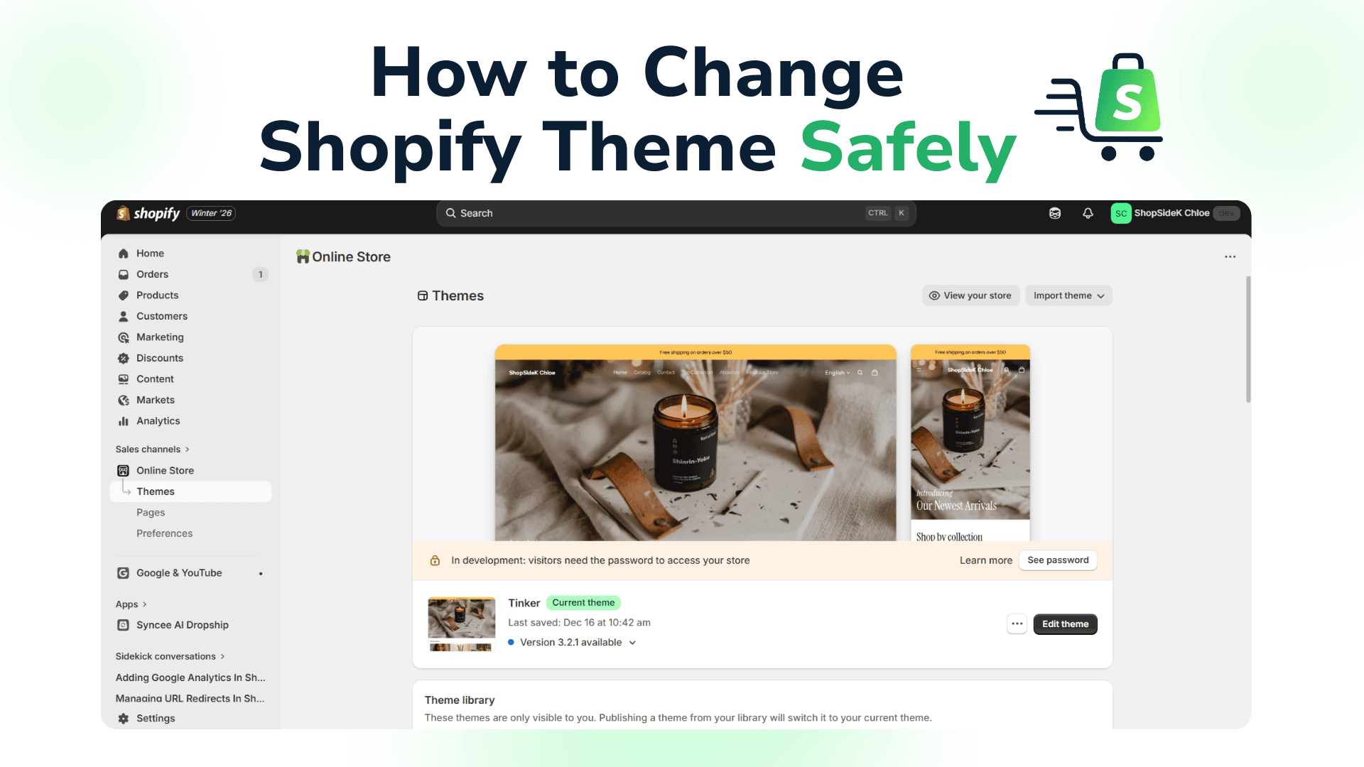How to Change Shopify Theme Safely Without Losing Any Data