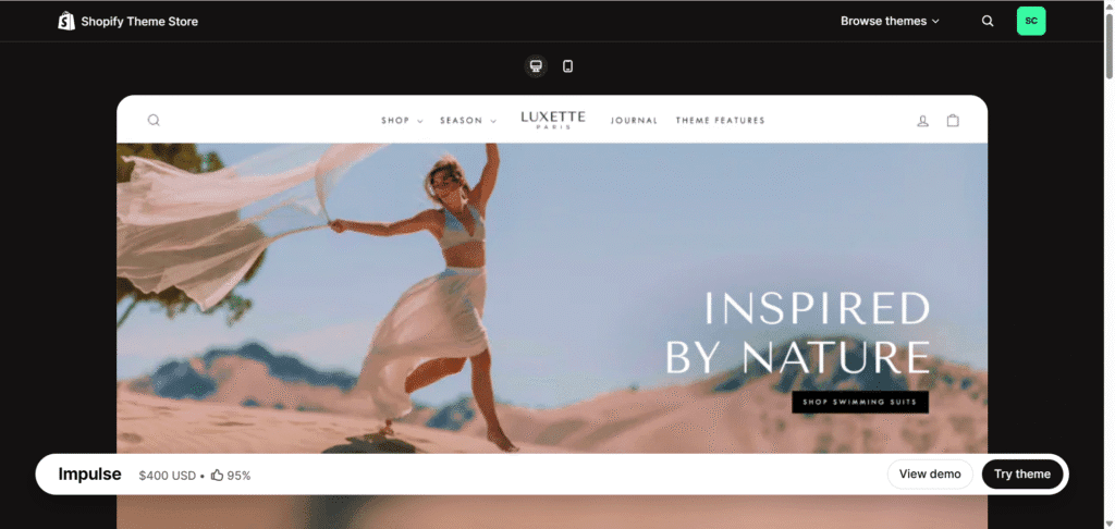 Impulse Shopify theme