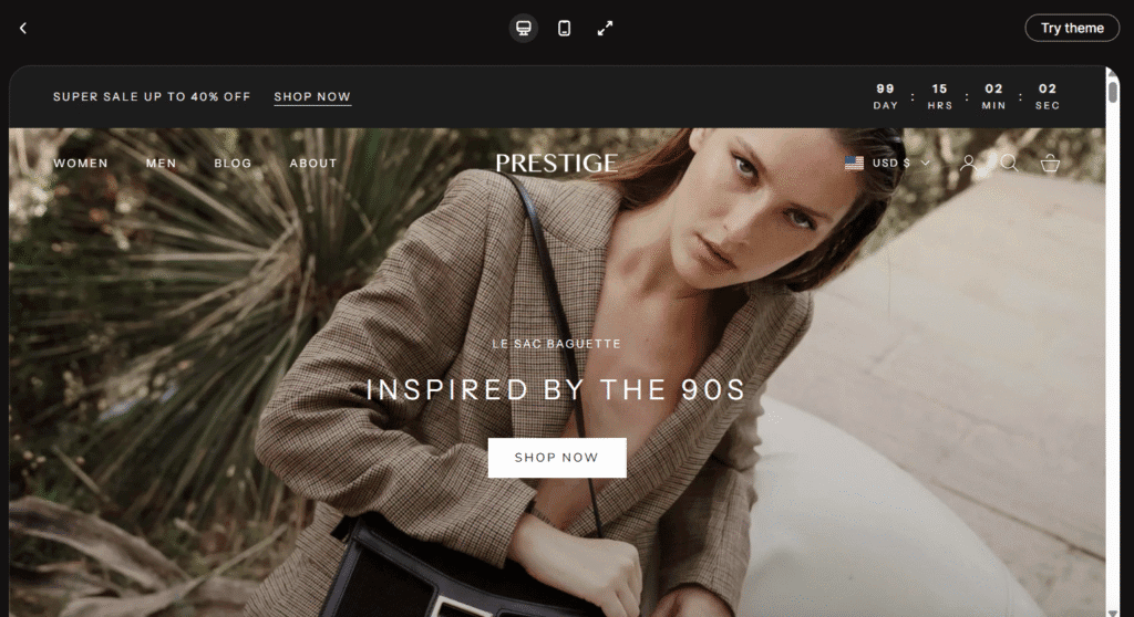 Prestige Shopify Theme Demo