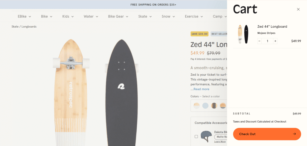 Retrospec slideout cart