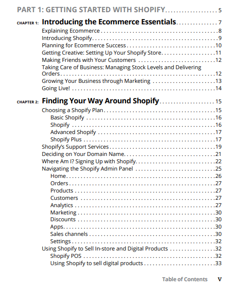 Shopify for dummies book Part 1