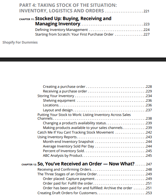 Shopify for dummies book Part 4