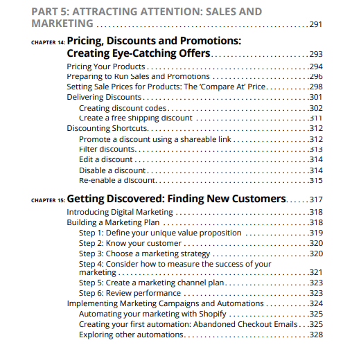 Shopify for dummies book Part 5