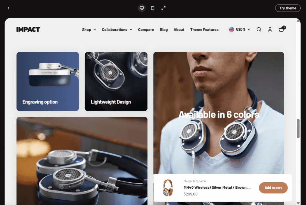 Sticky Add to cart Impact theme