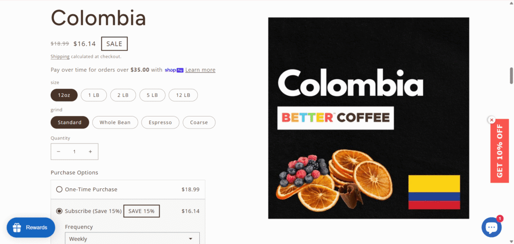 Taste Shopify theme store example