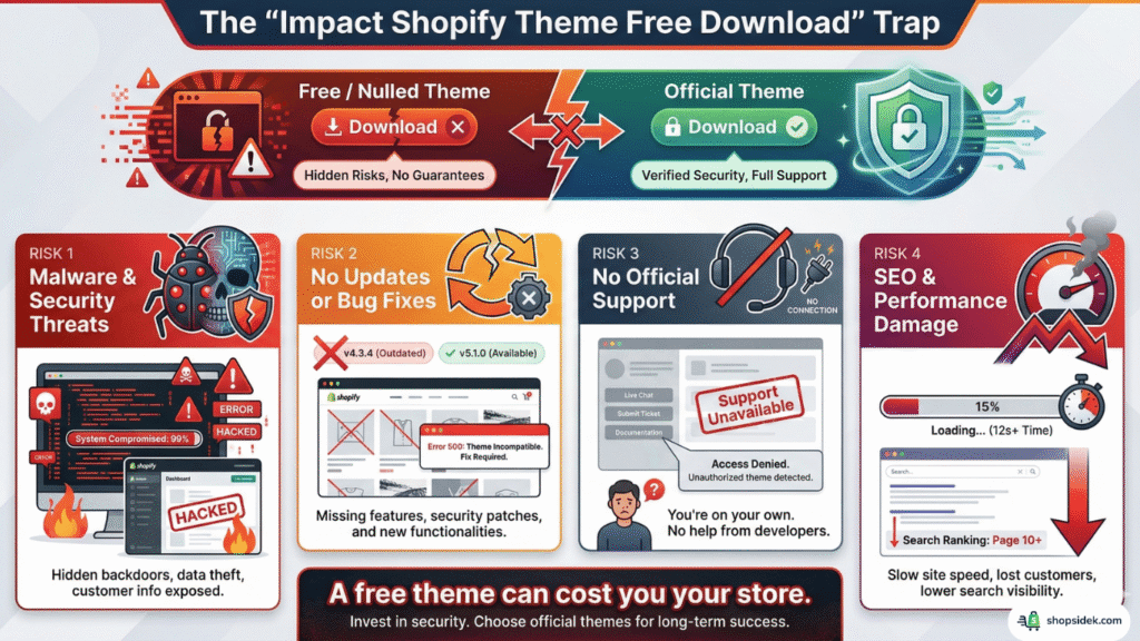 The Impact Shopify Theme Free Download Trap