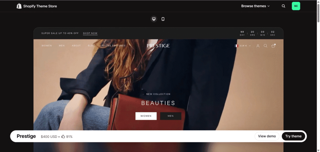 The Prestige Shopify Theme Store