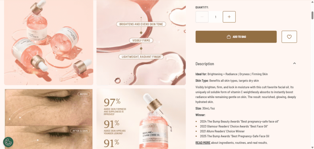 benefit first product description