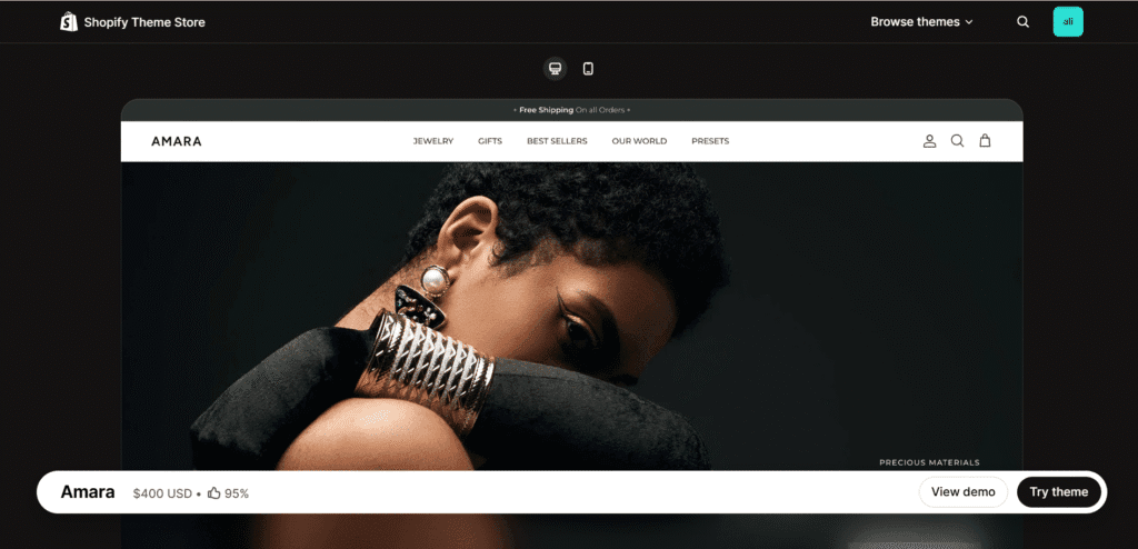 Amara Symmetry theme