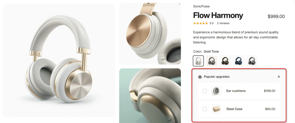 Concept theme cross-sell feature