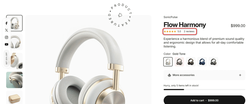 Concept theme review feature