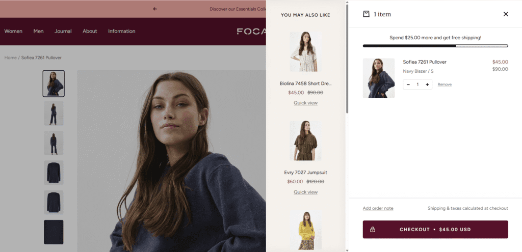 Focal theme slideout cart