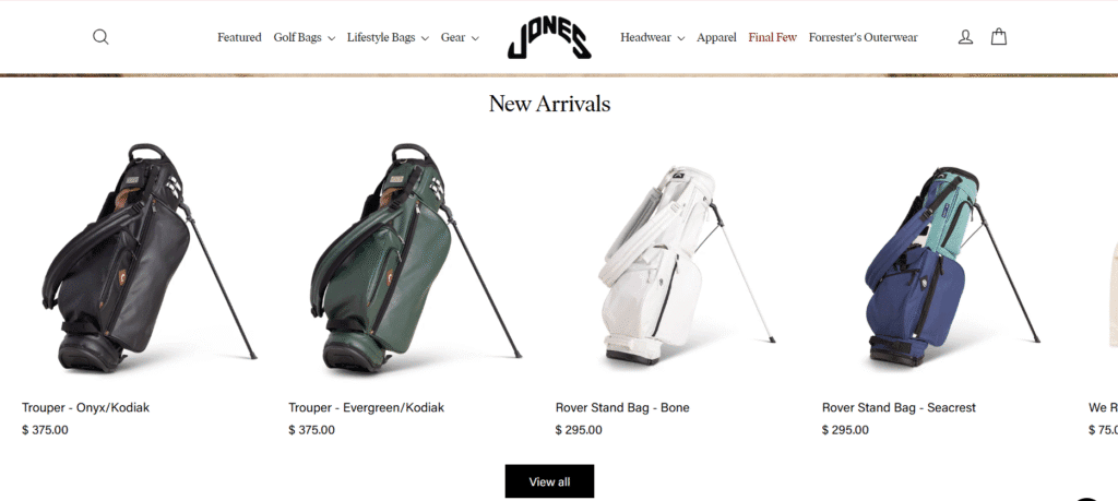 Jones Sports Co product grid