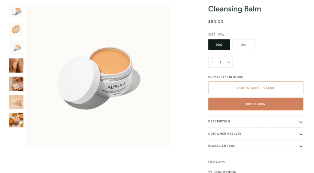 Pipeline shopify theme product page