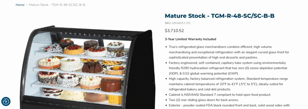 True Outlet product page