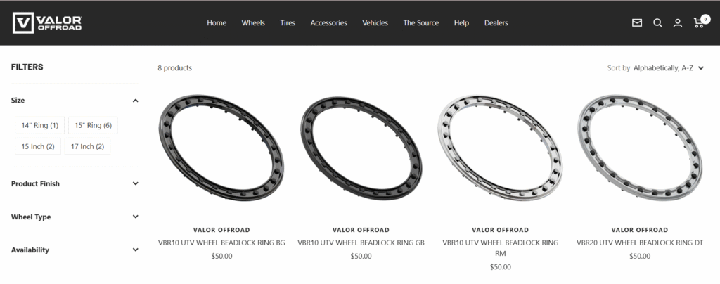 Valor Offroad collection