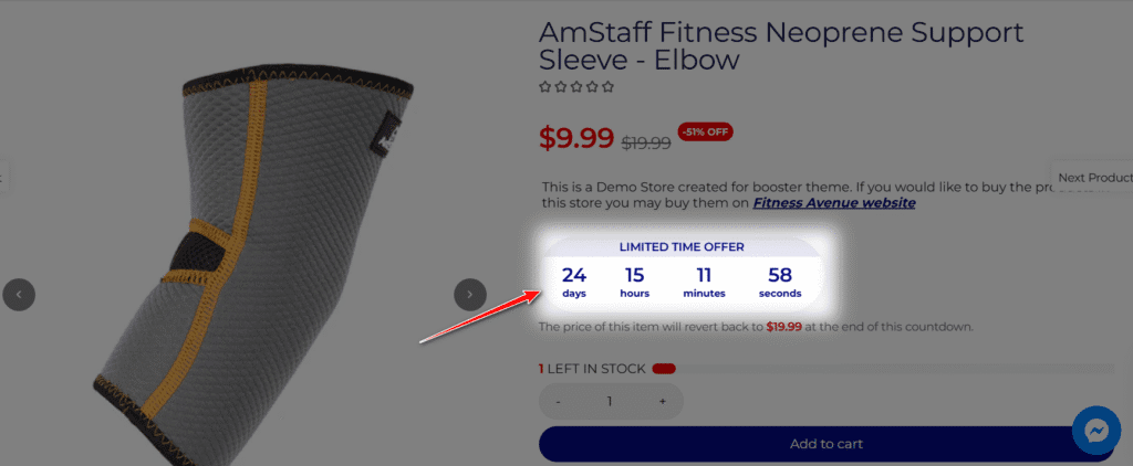 Booster countdown timer