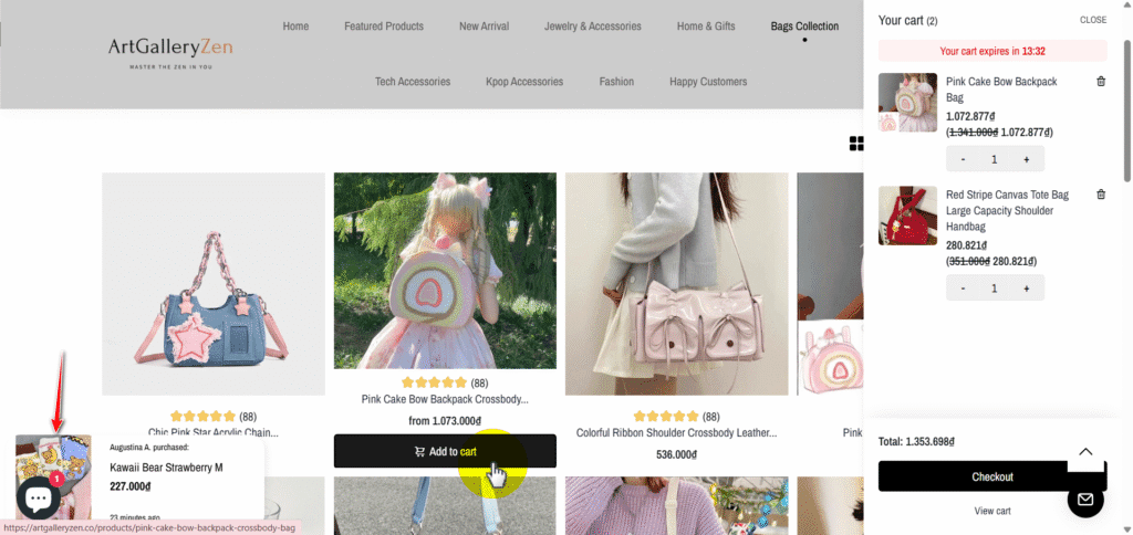 Booster live store example