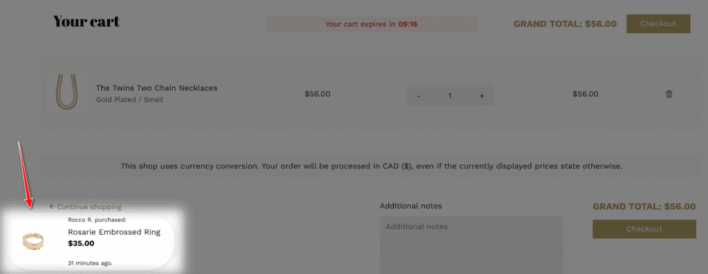 Booster sales notification