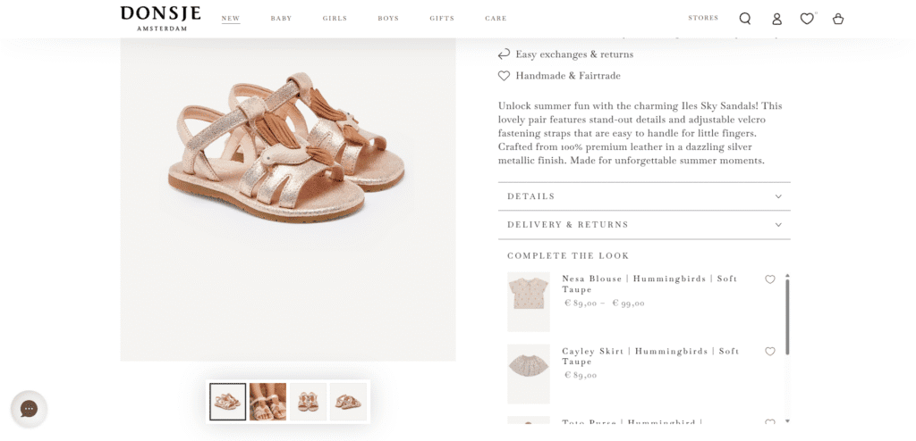 Donsje Amsterdam product page