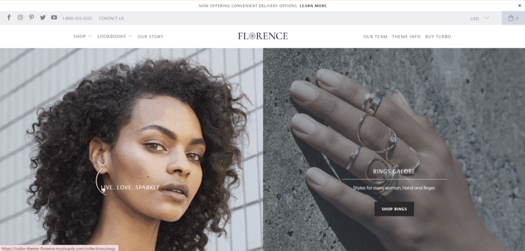 Florence Turbo Shopify theme demo
