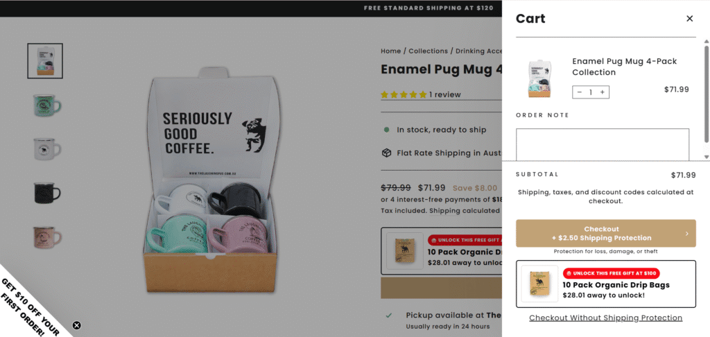 Laughing Pug product page