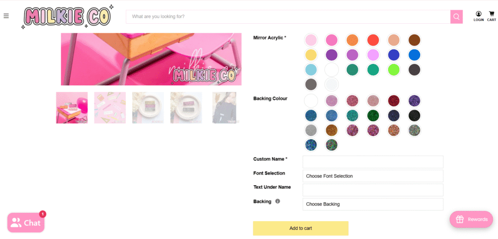 Milkie Co Customizable Products