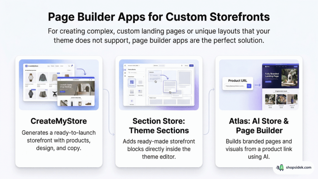 Page Builder Apps for Custom Storefronts