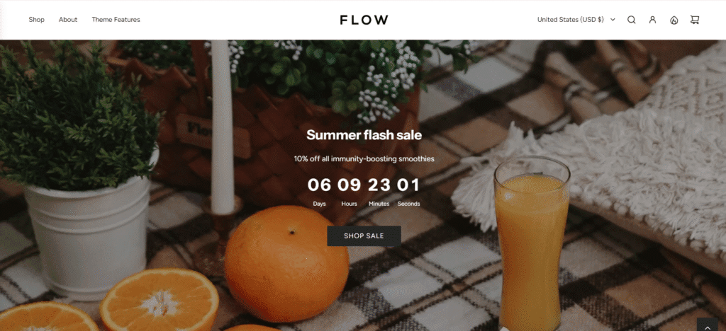 flow theme Countdown Timer