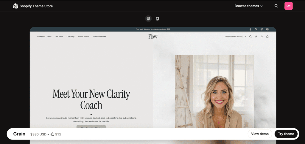 grain flow shopify theme demo