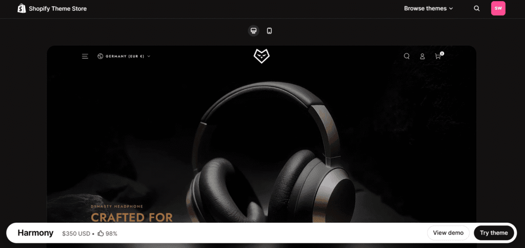 harmony be yours shopify theme demo