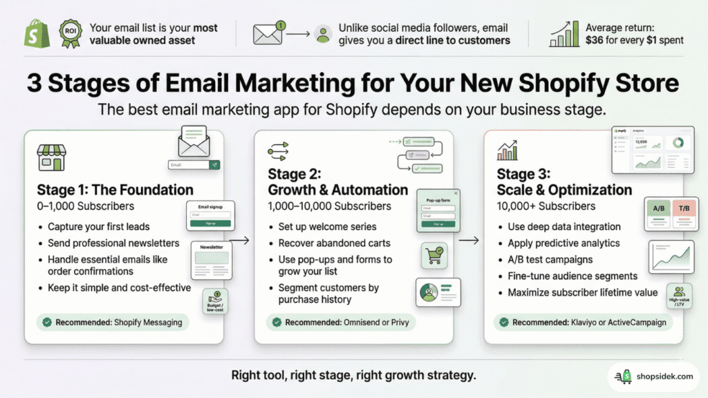 3 Stages of Email Marketing for Your New Shopify Store