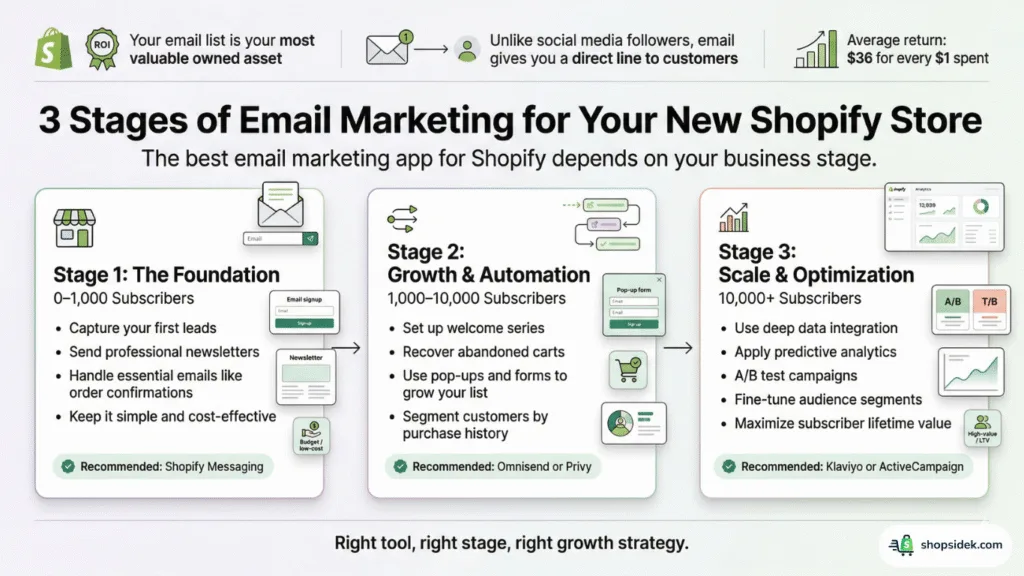 3 Stages of Email Marketing for Your New Shopify Store