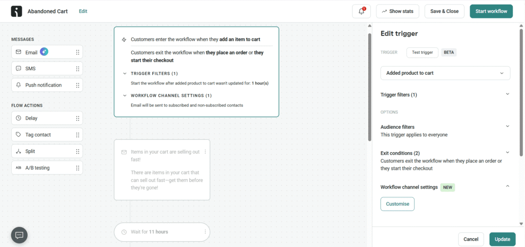 Abandoned Cart email marketing by Omnisend