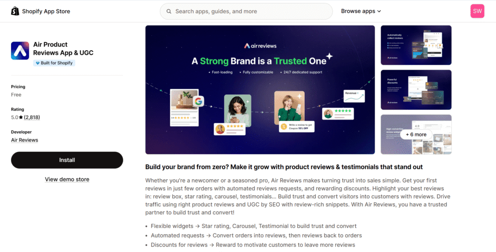 Air Product Reviews App